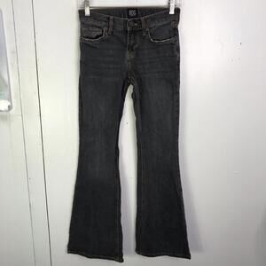 Bdg Jeans Womens Size 25 Low Rise Flare Dark Gray Denim Y2K Western Boho